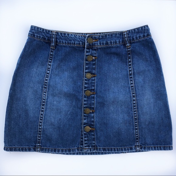 Billabong- High Waist Jean Skirt- 0019 - Picture 2 of 5